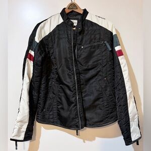 Vintage•ENERGIE•L- Racing Jacket Moto 90s Session Leather Trim Y2K- 🇮🇹